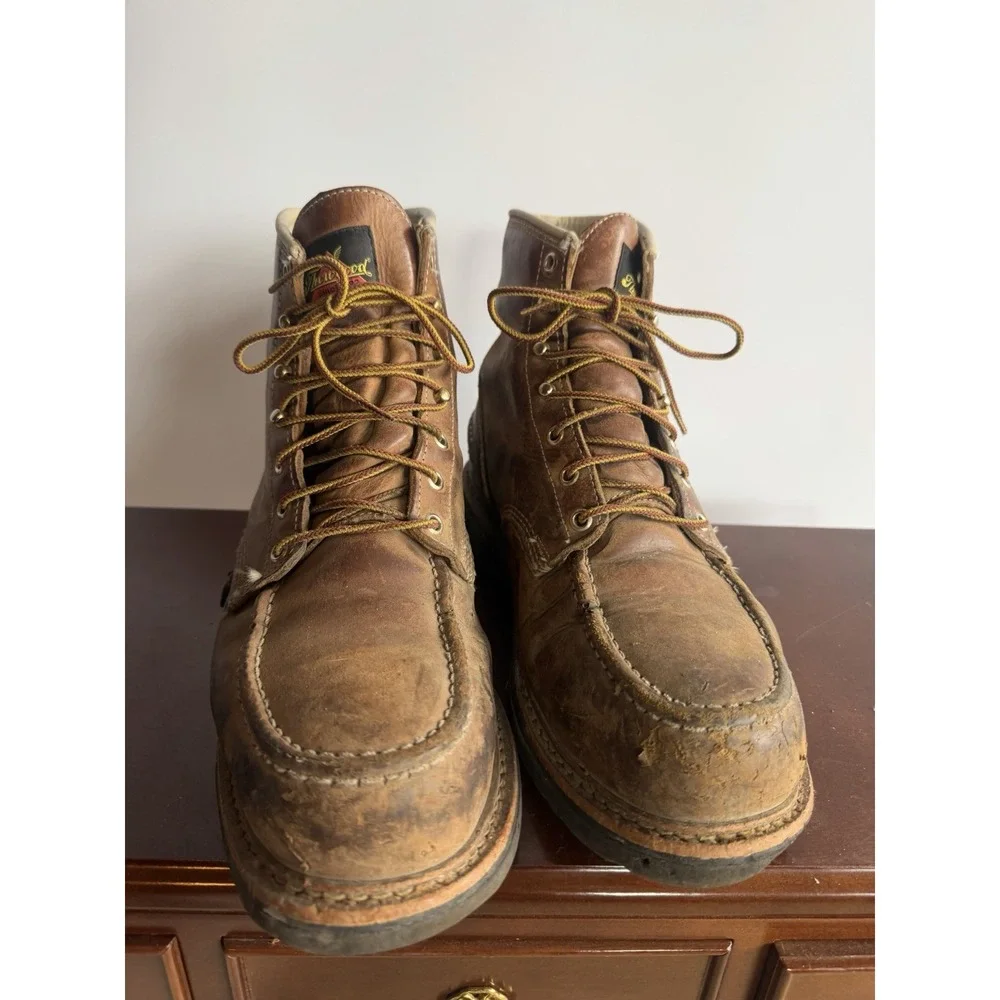Thorogood 1957 Series 6'' Crazy Horse Steel Moc Toe  Boot Sz 10.5 Look At Pics